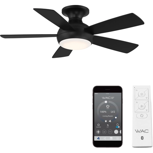 WAC Lighting F-034L-MB Odyssey 44 inch Matte Black Flush Mount WAC Lighting F-034L-MB Odyssey 44 inch Matte Black Flush Mount