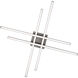 Parallax LED 32 inch Brushed Nickel Flush Mount Ceiling Light, dweLED