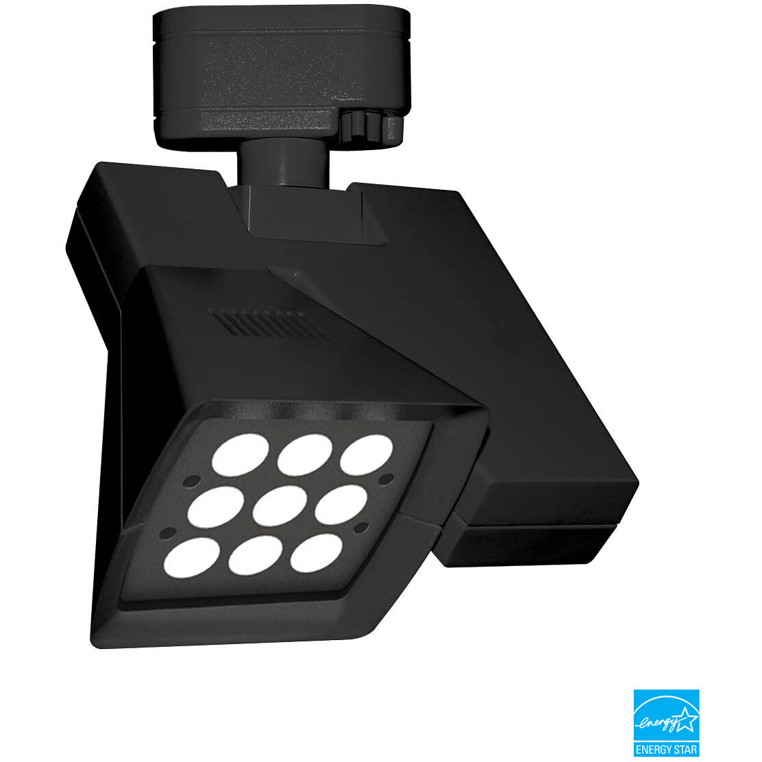 Logos 1 Light 120 Black Track Head Ceiling Light in 2700K