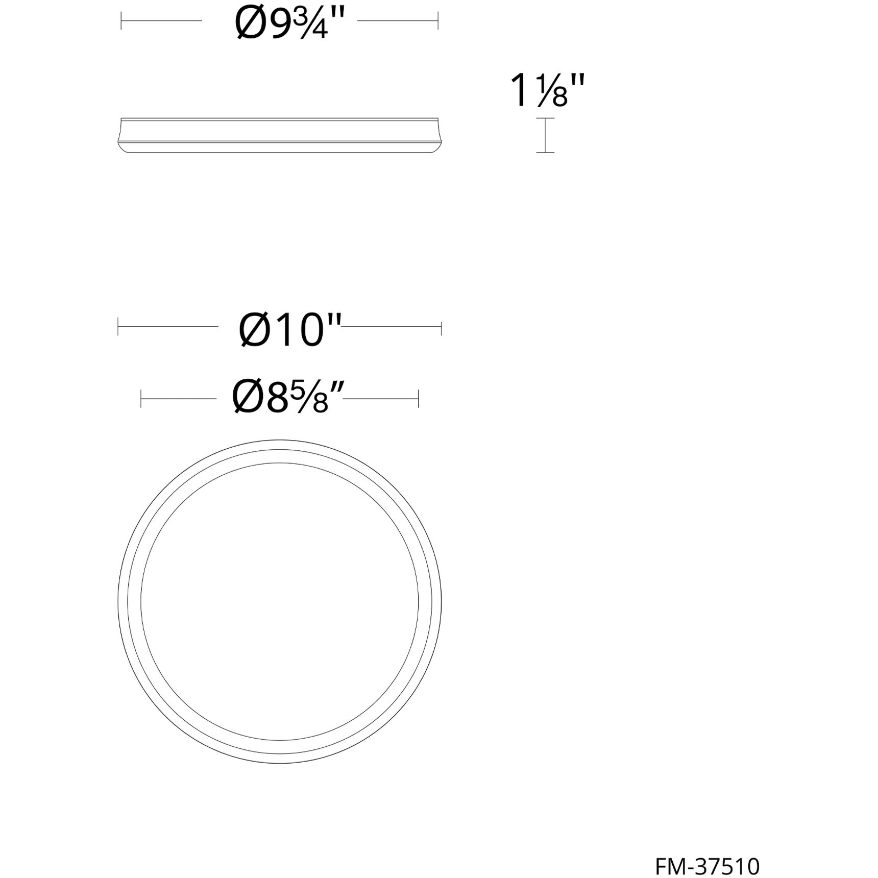 Parthenon LED 10 inch Brushed Nickel Flush Mount Ceiling Light in 4000K, dweLED