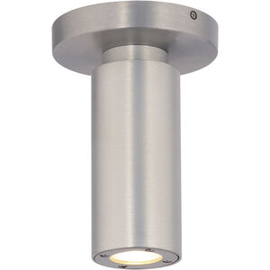 Caliber 1 Light 2.63 inch Brushed Aluminum Flush Mount Ceiling Light in Bronzed Stainless Steel