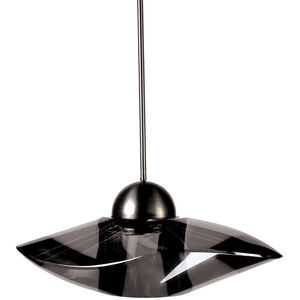 Eternity Jewelry LED 7 inch Brushed Nickel Pendant Ceiling Light in Smoke, Canopy Mount MP