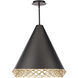 Lacey 1 Light 22 inch Black Gold Pendant Ceiling Light