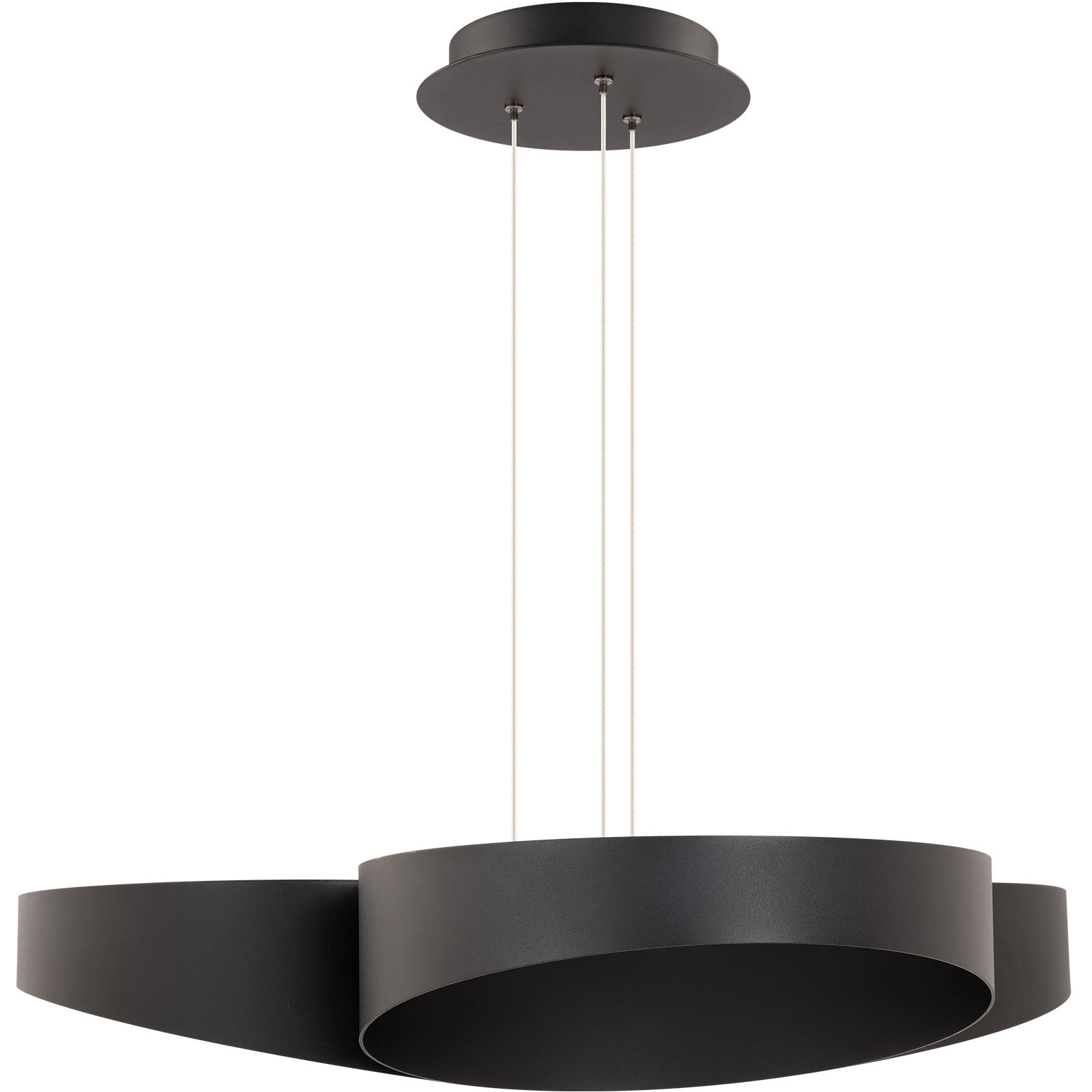Triolet LED 36 inch Black Pendant Ceiling Light in 4000K, dweLED