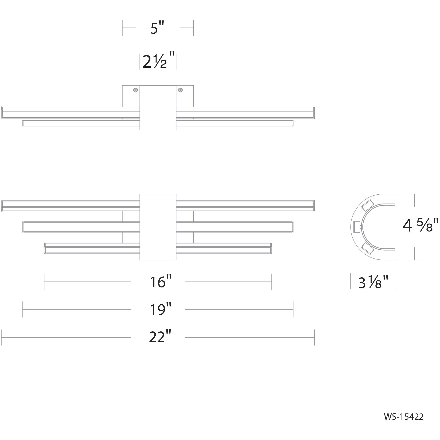 Melody LED 22 inch Brushed Nickel Bath Vanity & Wall Light, dweLED
