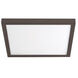 Square LED 7 inch Bronze Flush Mount Ceiling Light in 3500K