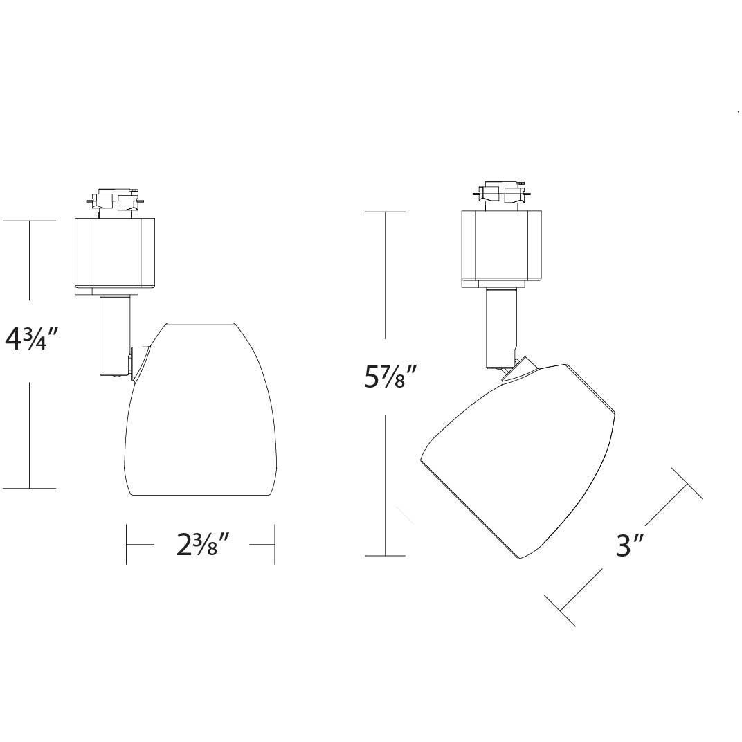 Bullet 1 Light 120 White J Track Fixture Ceiling Light, WAC Limited