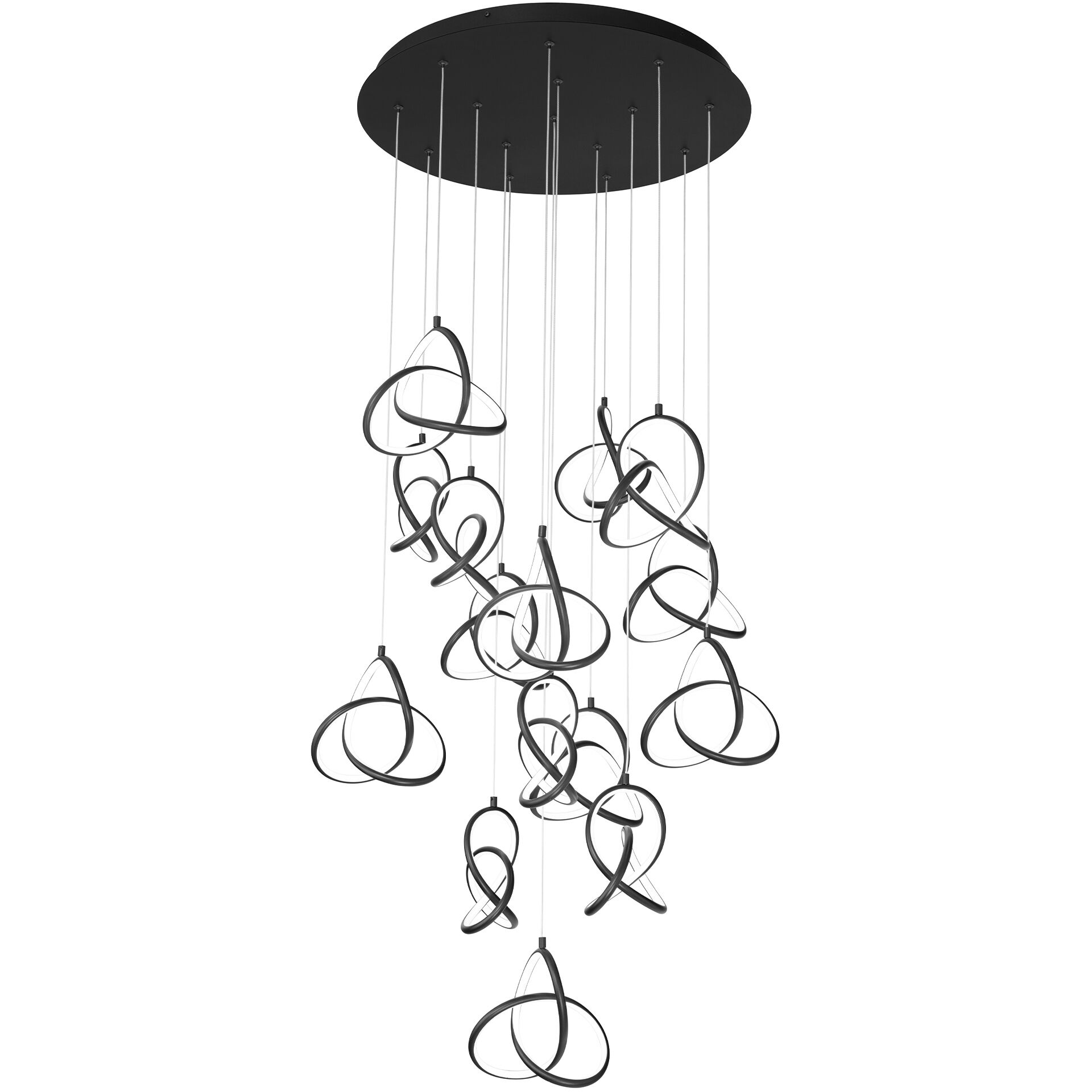 Vornado LED 23 inch Black Multi-Light Pendant Ceiling Light, dweLED