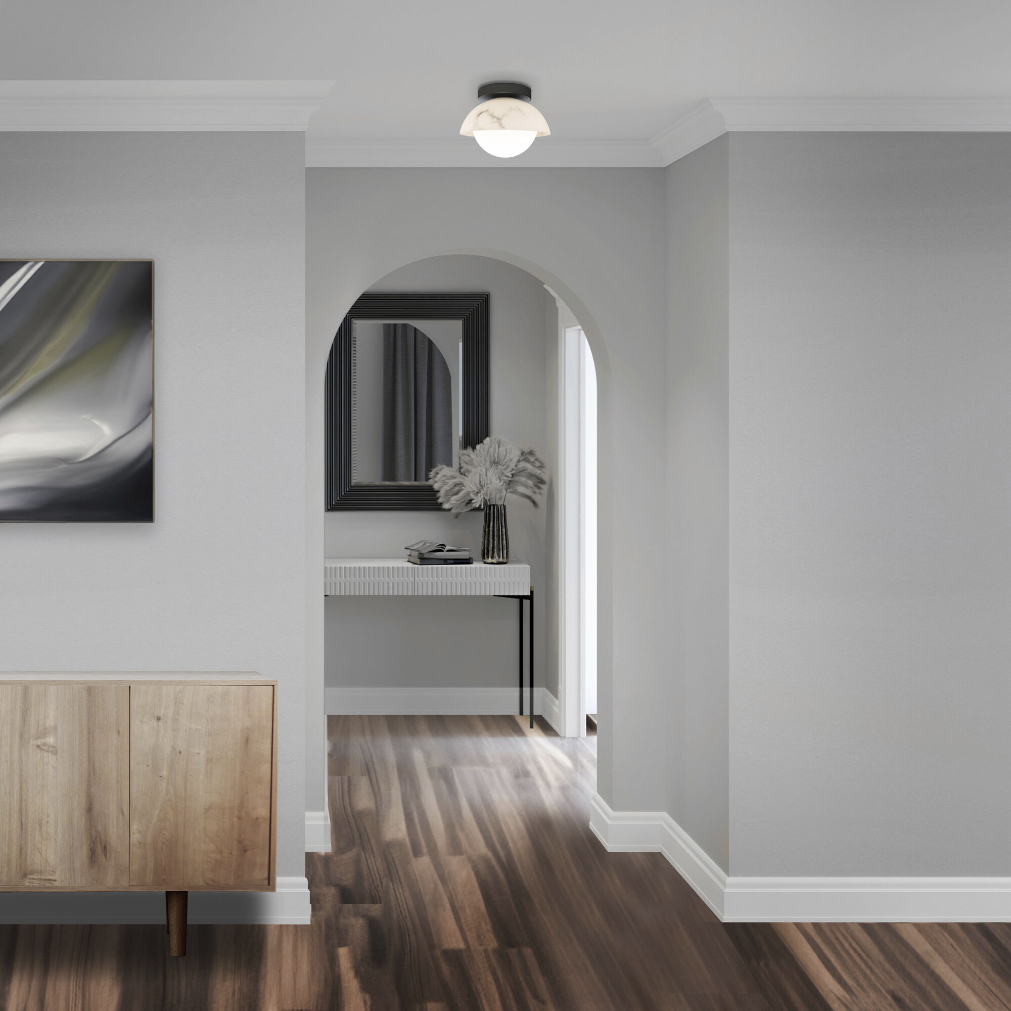 Moonstone LED Flush Mount in Black FM 43310