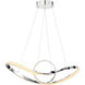 Vornado LED 14 inch Chrome Pendant Ceiling Light, dweLED