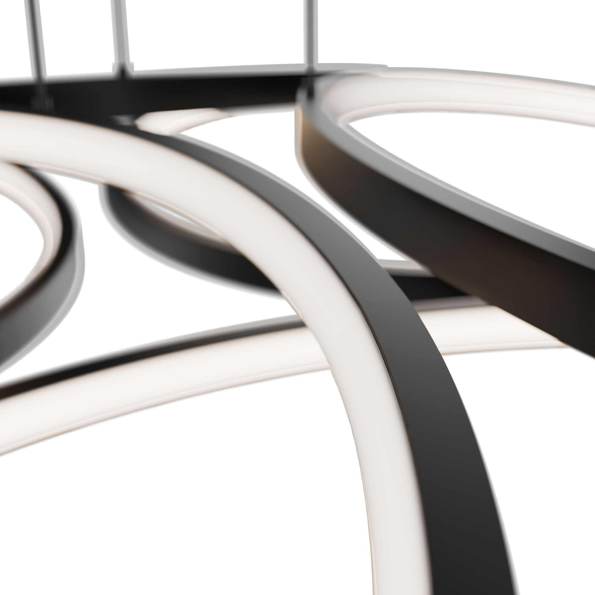 Klover LED 32 inch Black Pendant Ceiling Light in 3000K, dweLED