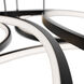 Klover LED 32 inch Black Pendant Ceiling Light in 3000K, dweLED