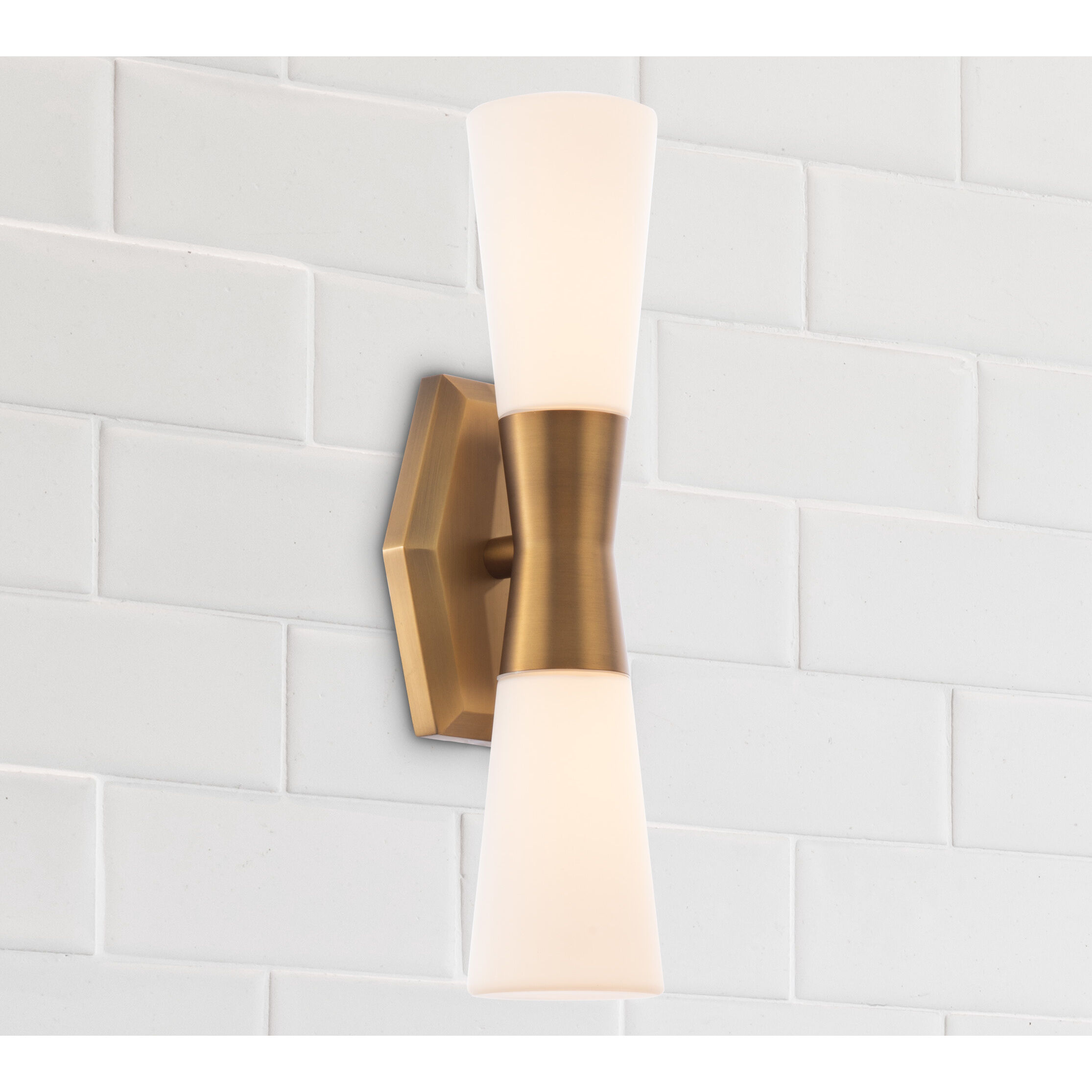 Locke LED 4.88 inch Aged Brass Bath Vanity & Wall Light, dweLED
