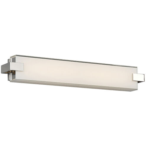 Bliss LED 22 inch Polished Nickel Bath Vanity & Wall Light in 3000K, dweLED