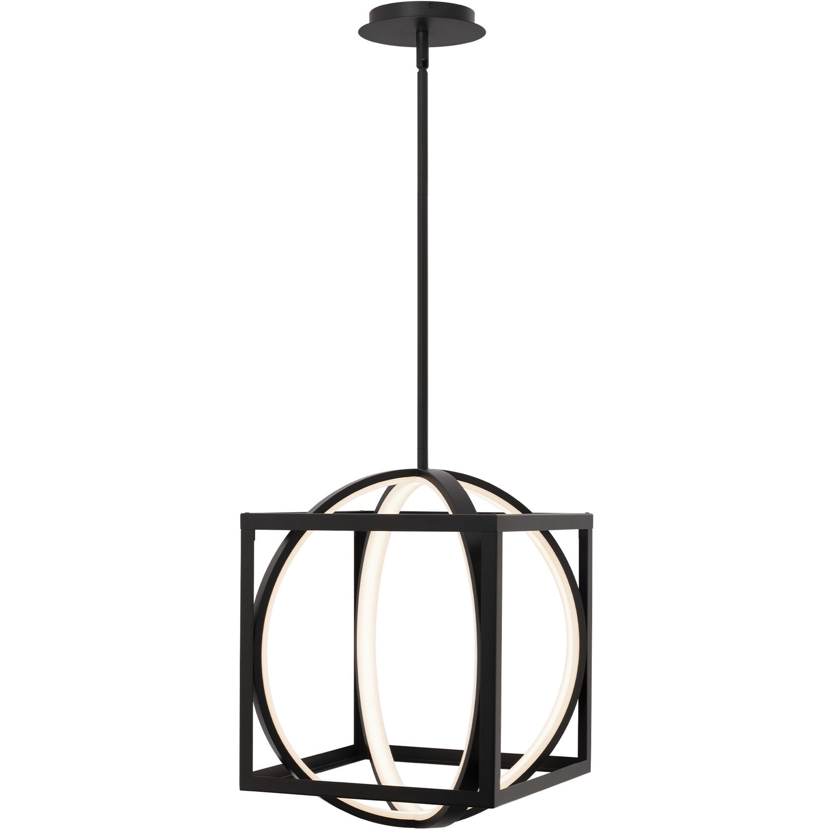 WAC Lighting PD-57317-BK Geometrix 2 Light 12.63 inch Black 