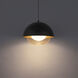 Dome LED 10 inch Black Gold Pendant Ceiling Light, dweLED