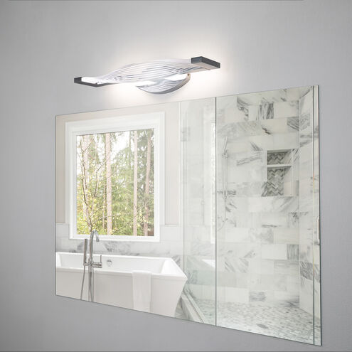 Wave LED 17 inch Chrome Bath Vanity & Wall Light, dweLED