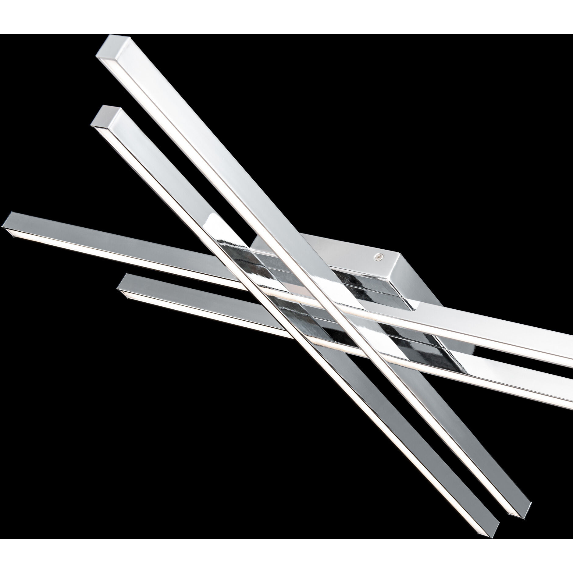 Parallax LED 32 inch Chrome Flush Mount Ceiling Light, dweLED