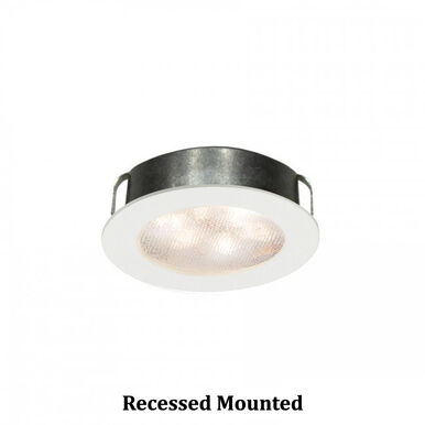 LED Button Light 24 LED 2.25 inch White Puck Light in 3000K