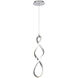 Interlace LED 6 inch Chrome Pendant Ceiling Light, dweLED