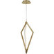 Tribeca LED 9 inch Aged Brass Pendant Ceiling Light in 4000K, dweLED