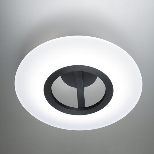 Elektron LED 20 inch Black Semi-Flush Mount Ceiling Light, dweLED