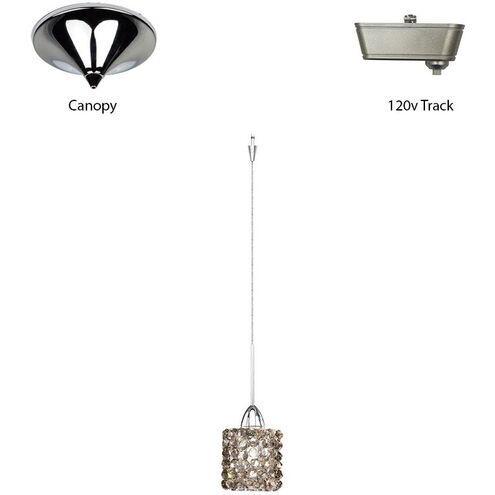 Eternity Jewelry LED 3 inch Chrome Pendant Ceiling Light in Black Ice, Quick Connect