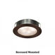LED Button Light 24 LED 2.25 inch Copper Bronze Puck Light in 3000K