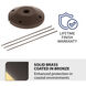 Tyler Solid Brass Coated in Bronze Mounting Accessory in Bronzed Brass, WAC Landscape