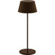 Pleat 14.75 inch 2 watt Bronze Rechargeable Table Lamp Portable Light