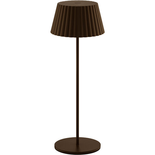 Pleat 14.75 inch 2 watt Bronze Rechargeable Table Lamp Portable Light