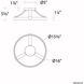 Chaucer 1 Light 16 inch White Semi-Flush Mount Ceiling Light, dweLED