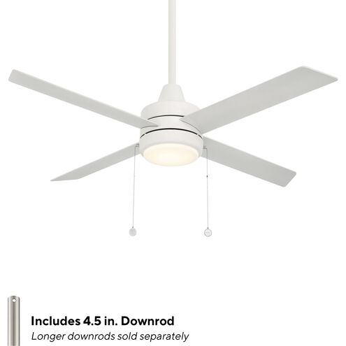 Quade 52 inch Matte White Downrod Ceiling Fan