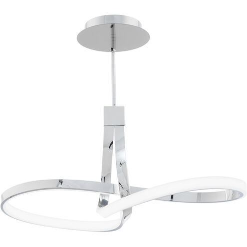 Mobius Linear Pendant Ceiling Light in Chrome, dweLED