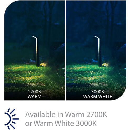 Tyler 12 2.9 watt Black Path Lighting in 3000K, Path and Area Light, WAC Landscape