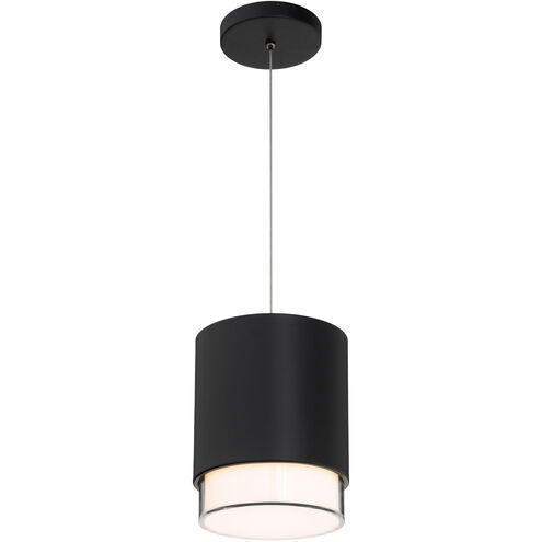Cloak LED 6.75 inch Black Pendant Ceiling Light in 3500K, dweLED