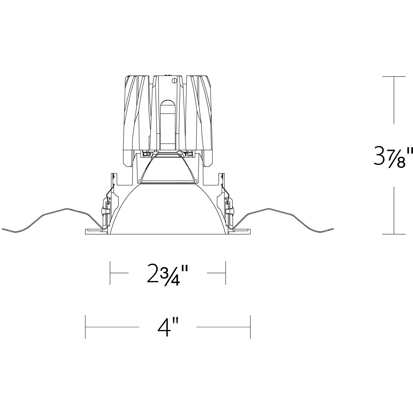 FQ Integrated LED Haze/White Recessed Trim in 3500K, 2" LED