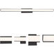 Brink LED 36 inch Black Bath Vanity & Wall Light in 3000K, dweLED