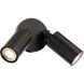 Cylinder LED 5.06 inch Black Outdoor Wall Light