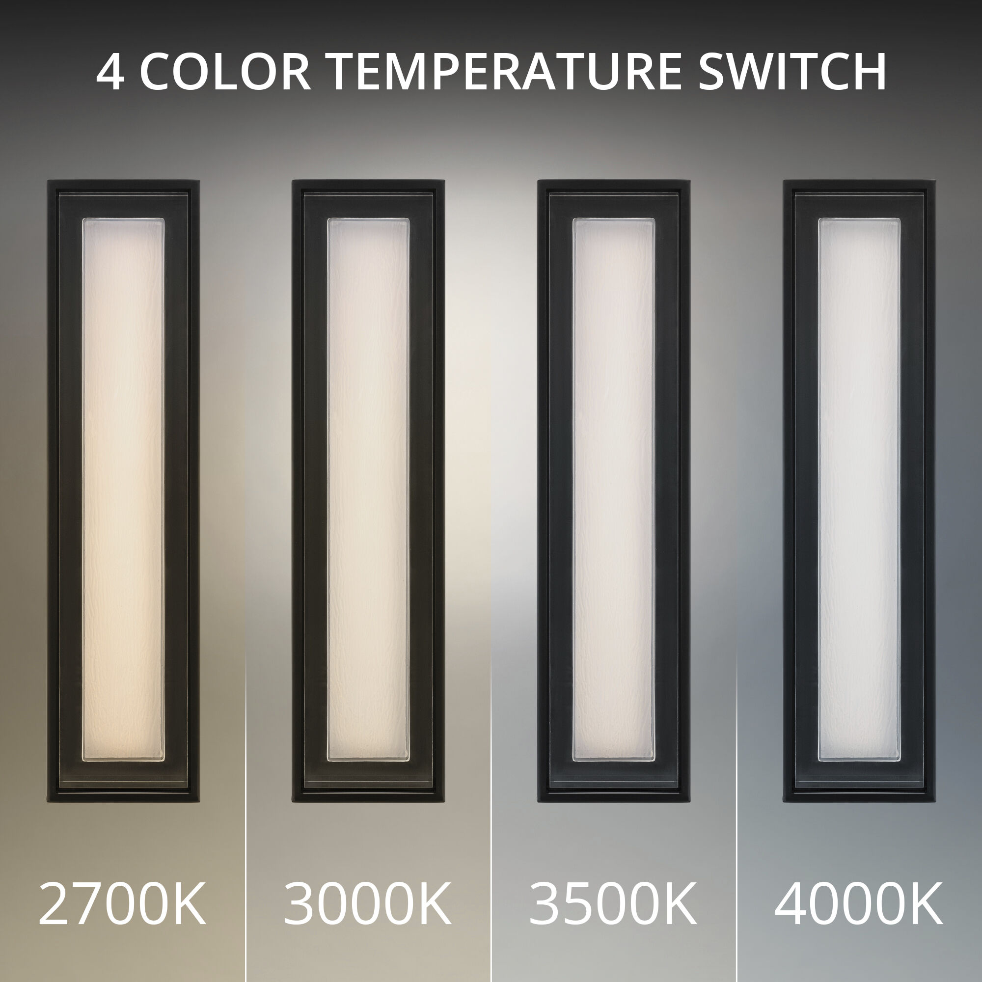 Beech LED 24 inch Black Outdoor Wall Light in 4000K, dweLED