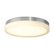 Slice LED 14 inch Brushed Nickel Flush Mount Ceiling Light in 2700K, dweLED