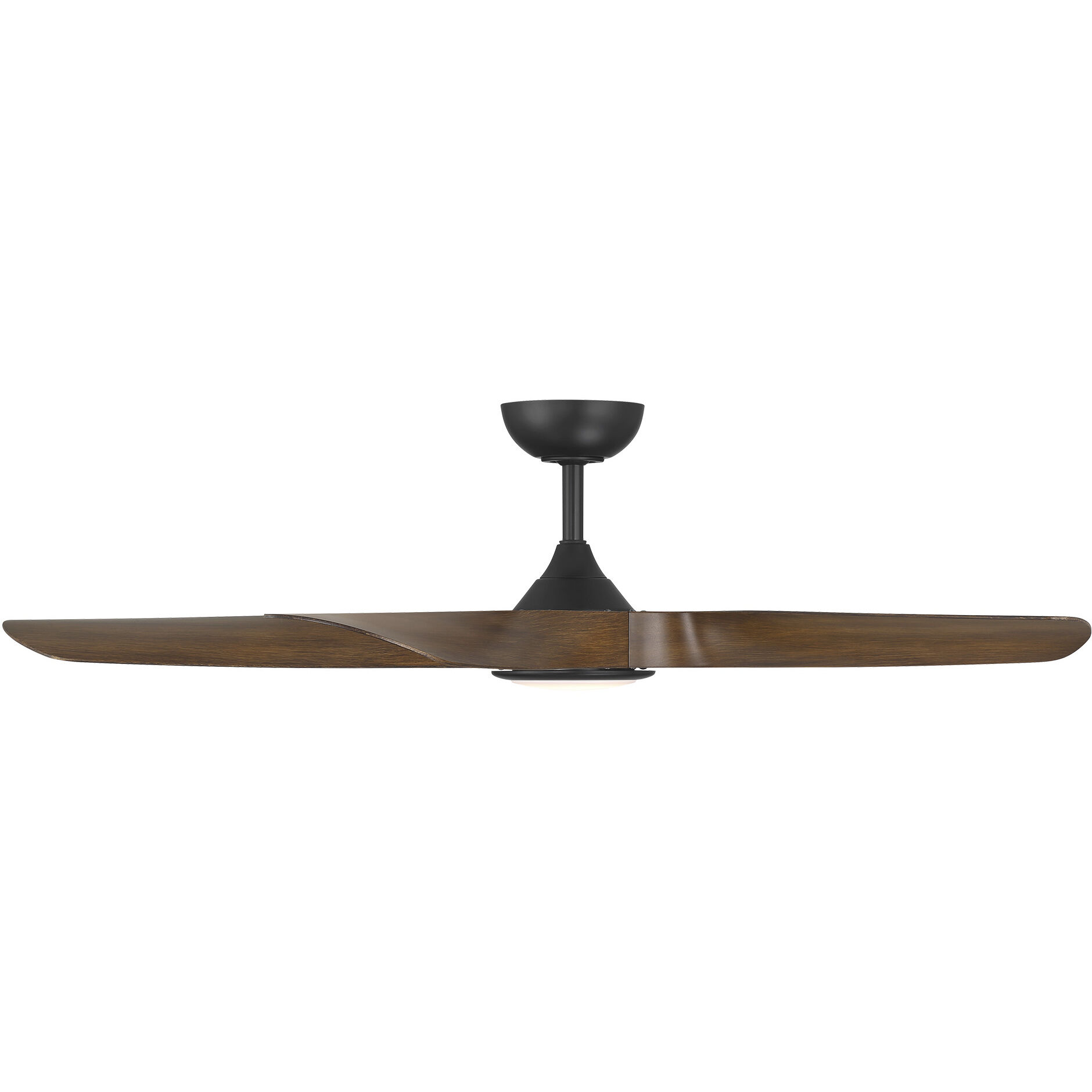 Swirl 5 54 inch Matte Black Distressed Koa with Distressed Koa Blades Downrod Ceiling Fan