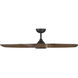 Swirl 5 54 inch Matte Black Distressed Koa with Distressed Koa Blades Downrod Ceiling Fan