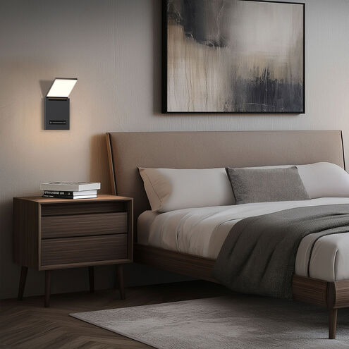 Flapp Reading Light Wall Light in Black, dweLED