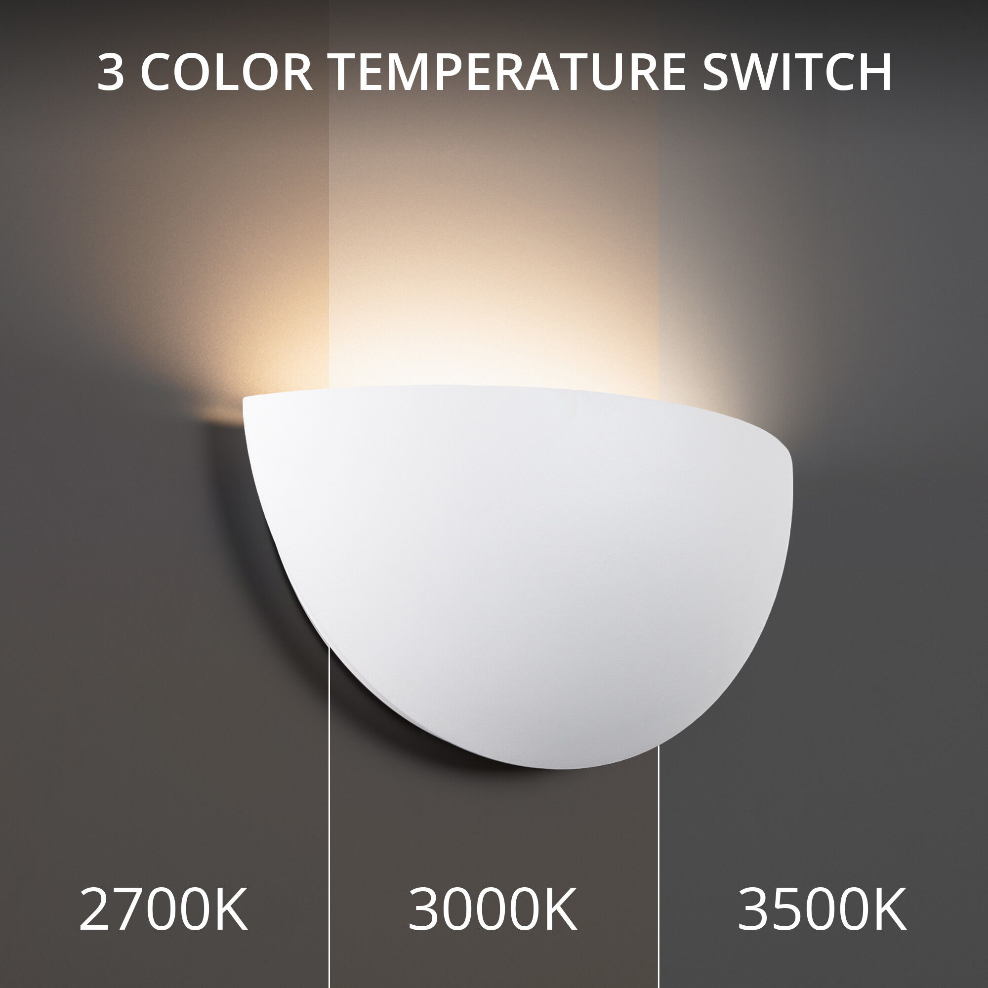 Collette Wall Sconce Wall Light in 3500K, White, dweLED