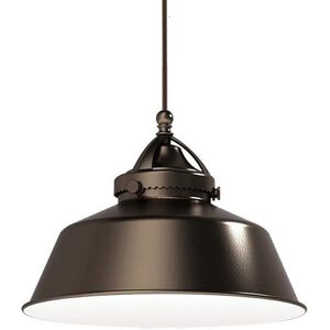 Early Electric Chrome Pendant Ceiling Light in Antique Bronze, Quick Connect