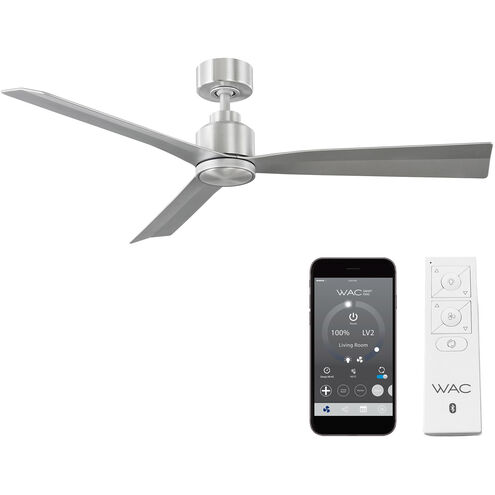 Clean 52 inch Brushed Aluminum Downrod Ceiling Fans, Smart Fan