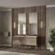 Jedi LED 20 inch Aged Brass Bath Vanity & Wall Light, dweLED