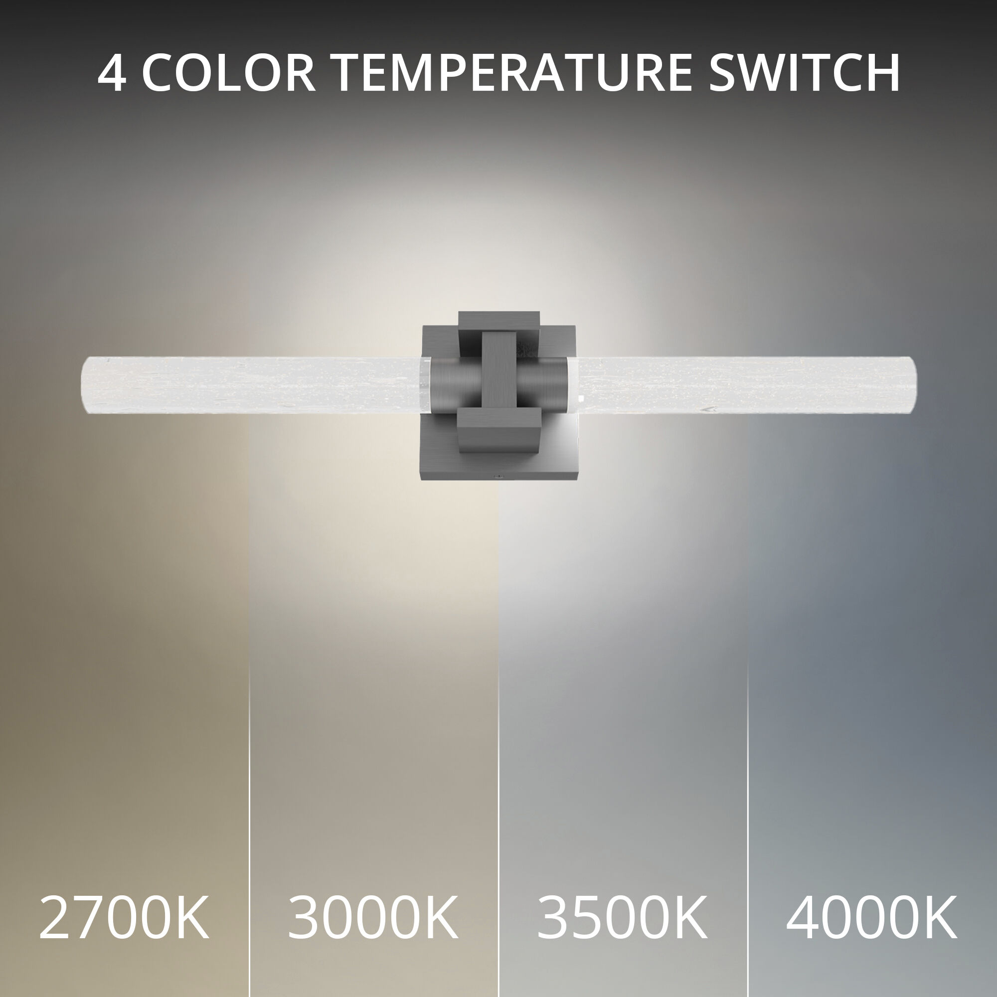 Ripple LED 4.75 inch Brushed Nickel Bath Vanity & Wall Light in 2700K, dweLED