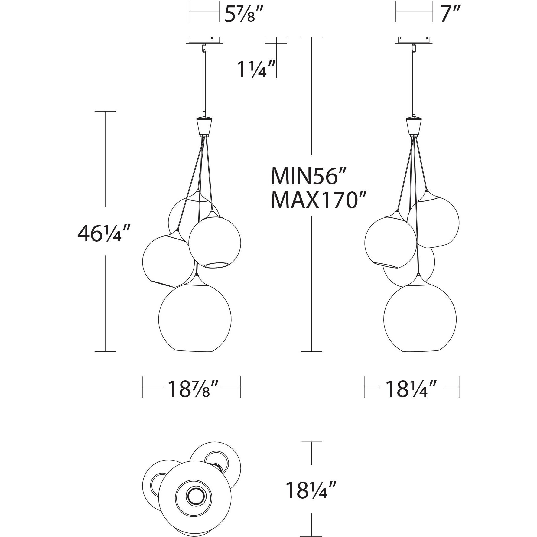 WAC Lighting PD-20004-AB Bistro LED 18.25 inch Aged Brass